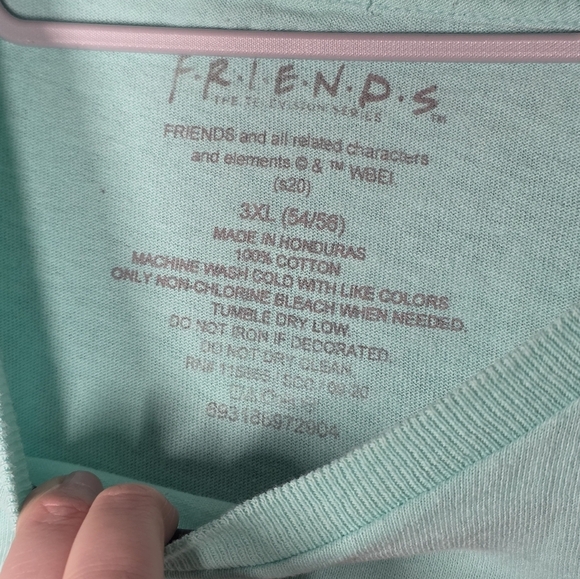 Friends TV Show Mint Green Graphic T-Shirt Size 3XL - Picture 3 of 4